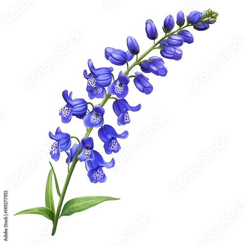 blue hyacinth isolated on white background