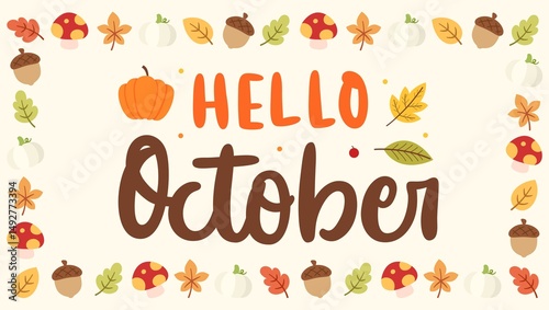 Happy thanksgiving banner design. Thanksgiving teks lettering. Thanksgiving with colorful autumn leaves