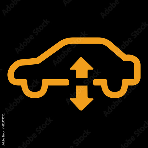 Air Suspension simple sign of car dashboard engine light sign alert