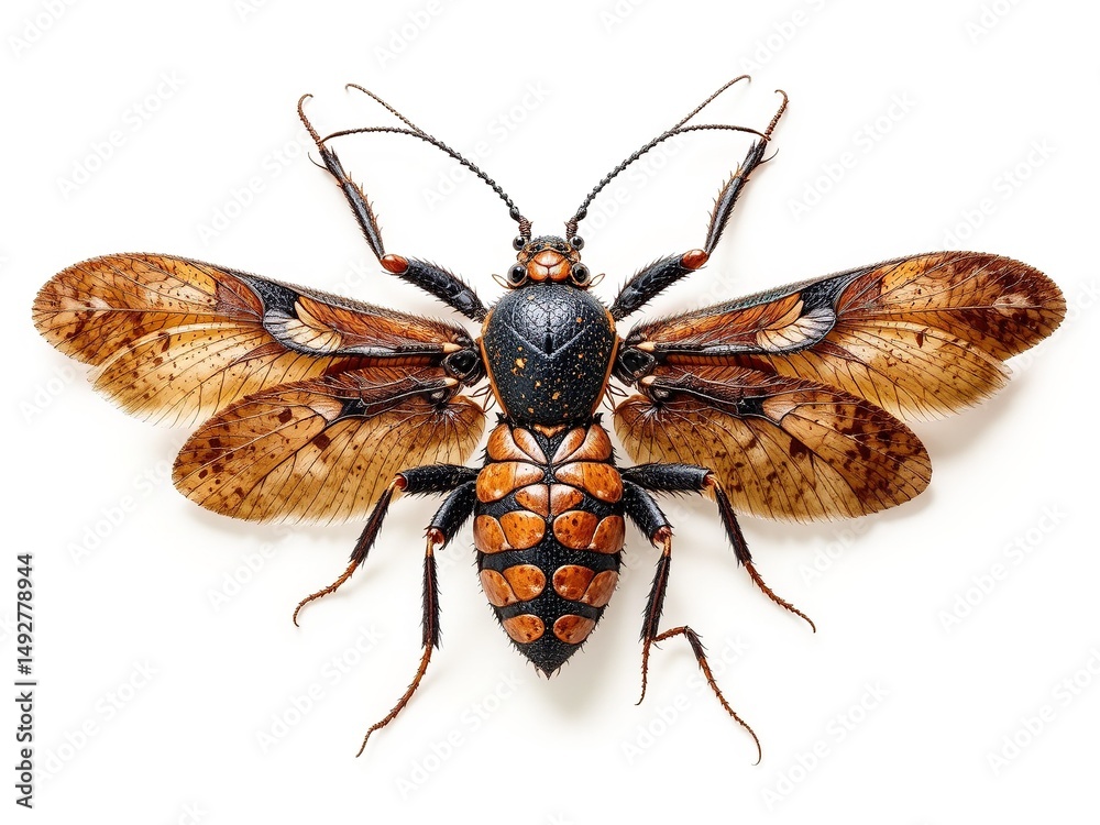 Fototapeta premium Detailed Insect Specimen - Decorative Arrangement