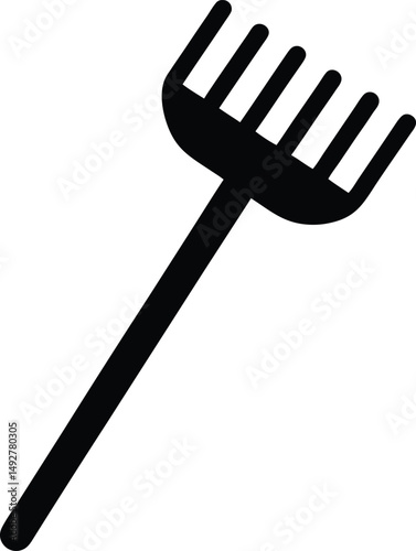 rake icon vector illustration