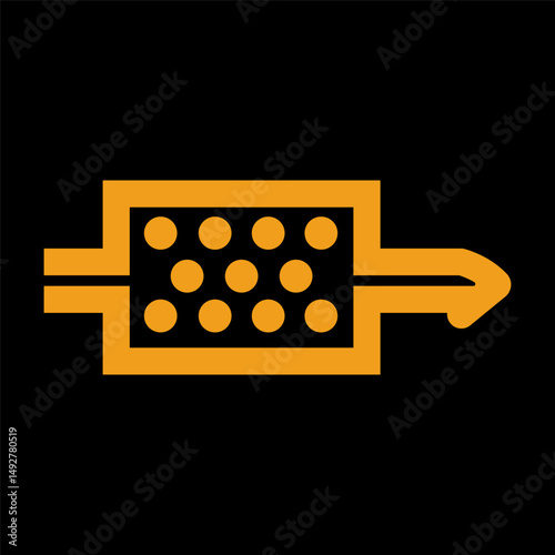 Diesel Particulate Filter simple sign of car dashboard engine light sign alert