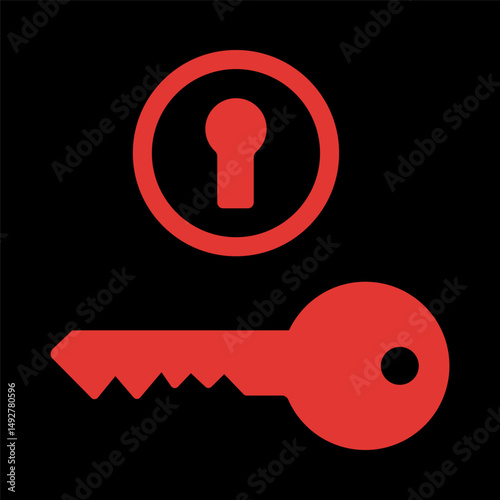 Ignition Switch simple sign of car dashboard engine light sign alert