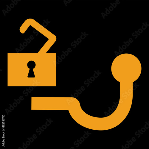 Towing hitch simple sign of car dashboard engine light sign alert
