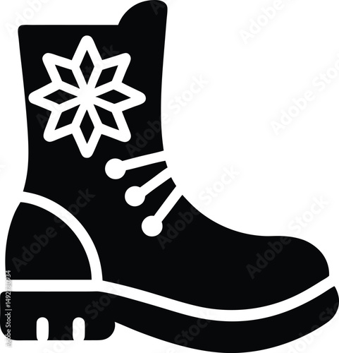 snow boot icon vector illustration