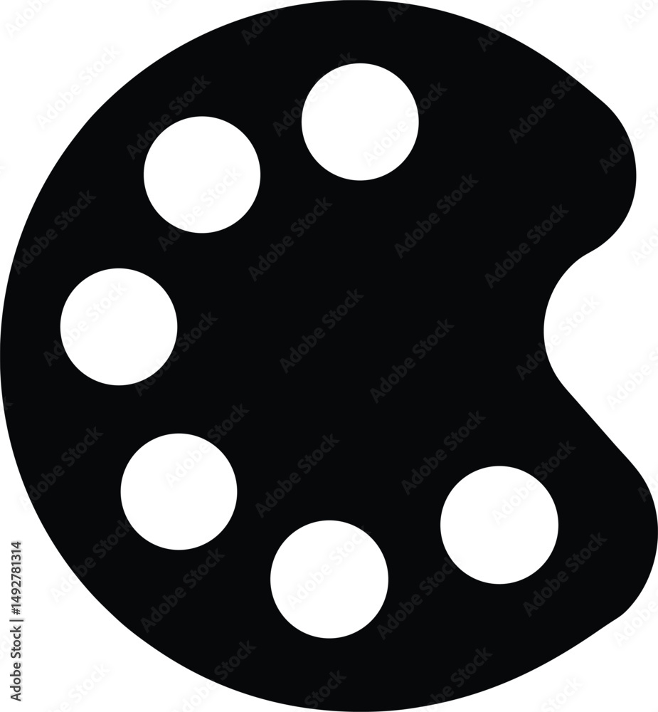 Fototapeta premium paint palette icon vector illustration