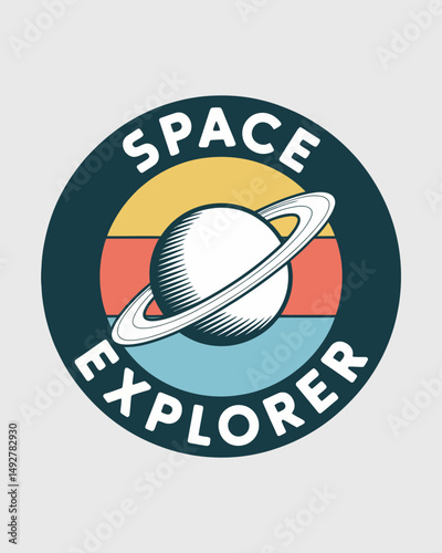 Set of space and astronaut , patches, emblems, badges and labels.