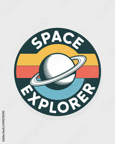 Set of space and astronaut , patches, emblems, badges and labels.