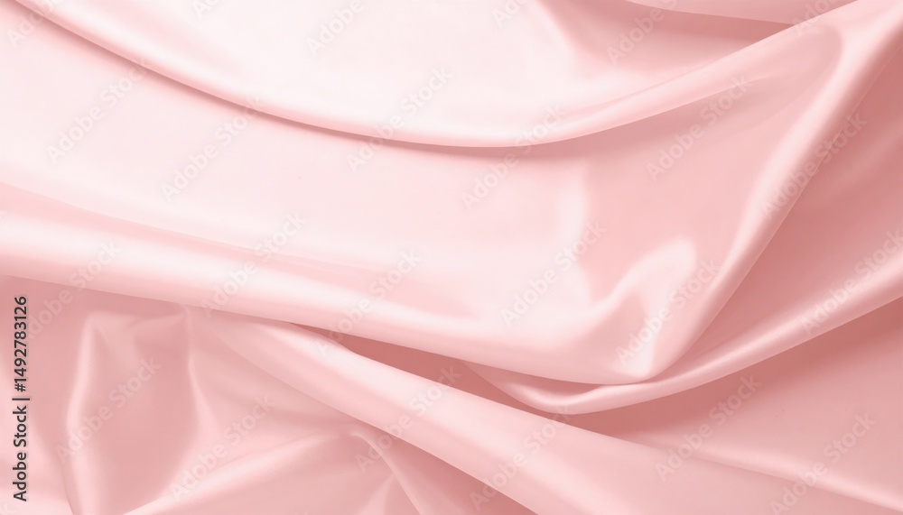 Obraz premium Elegant draped pink satin fabric textile design studio soft lighting abstract concept