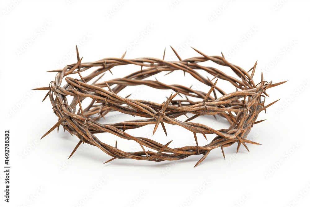 Fototapeta premium A crown of thorns isolated on white background