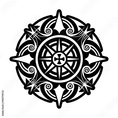 A filled style icon of crown chakra balance