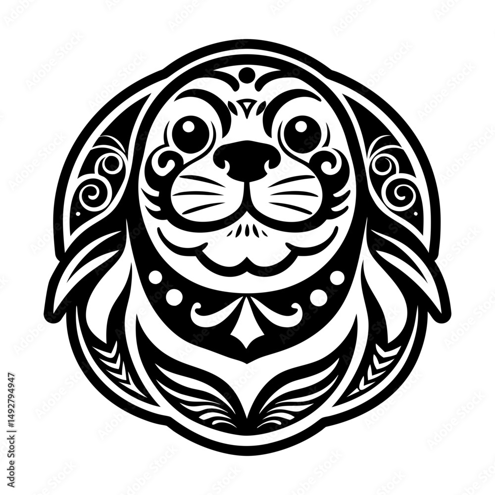 Obraz premium A glyph style icon of dreamcatcher spiritual symbol