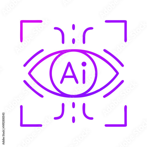 AI Eye Icon: A stylized icon featuring an eye with 'AI' inscribed within, encircled by a focus box. Represents advanced technology and intelligent systems.