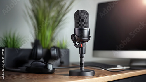 Professional Desktop Microphone for Voice Recording and Streaming