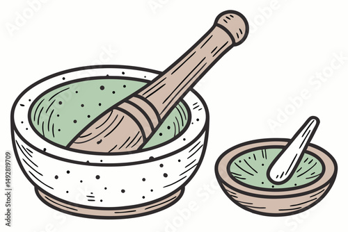 53 a wooden spoon and a small tray with a pale green speckled surface, high resolution, detailed, 4k, photorealistic