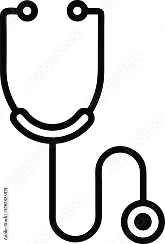 stethoscope on a white background