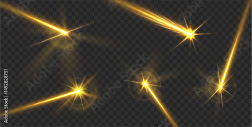 Beam of electricity and comet light with party flash and galaxy shine using random graphic shape and bright illumination in black space for safe technology and medicine visual effect

