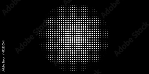  Abstract Modern gradient black and white background with halftone dots pattern design. Vector illustration abstract technology. Background with monochrome dotted texture. Polka dot pattern template