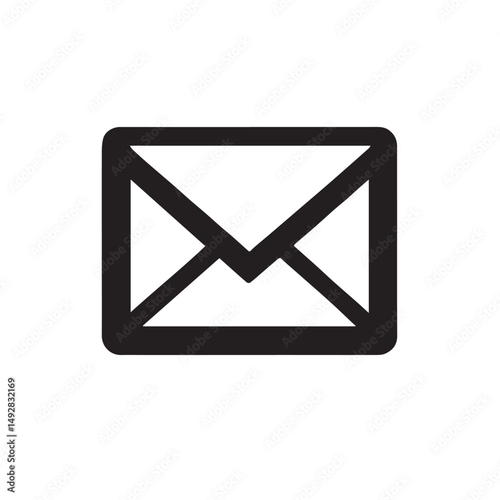 an envelope outlined with thick lines an envelope outlined with thick lines