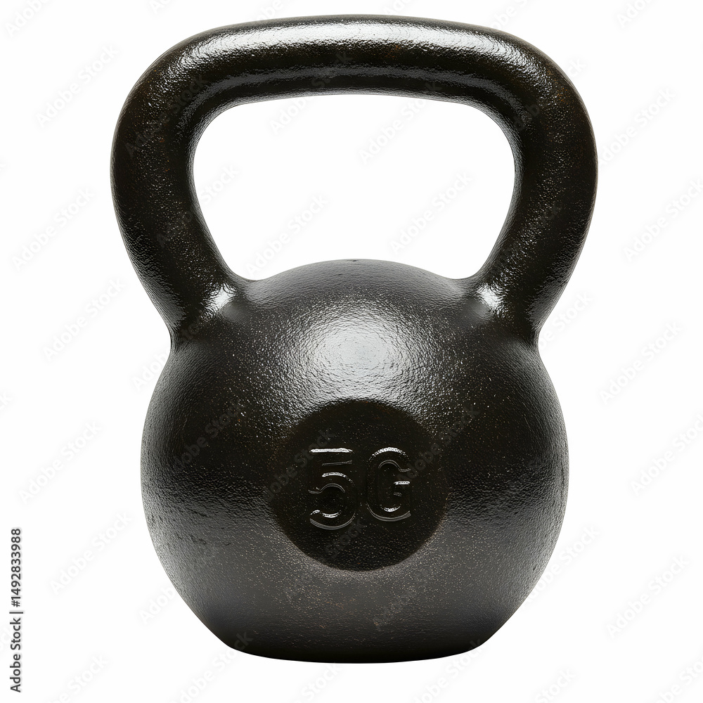 Fototapeta premium Black Kettlebell Strength Training Equipment