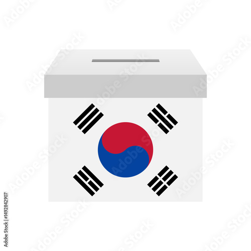 Election in the Korea. Election Concept. Vector Illustration.