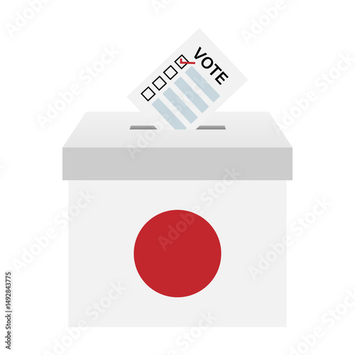Election in the Japan. Election Concept. Vector Illustration.