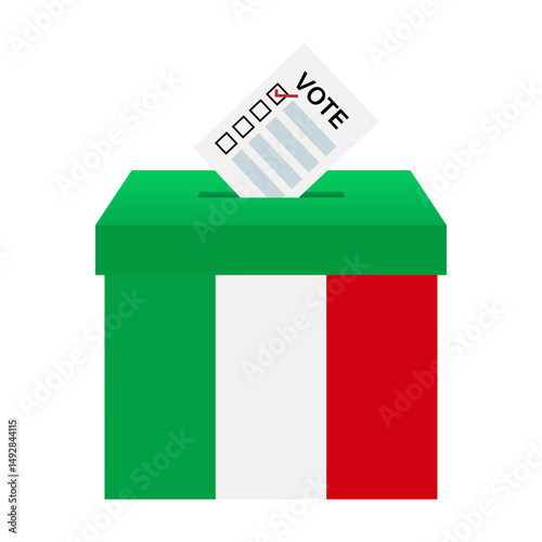 Election in the Italy. Election Concept. Vector Illustration.
