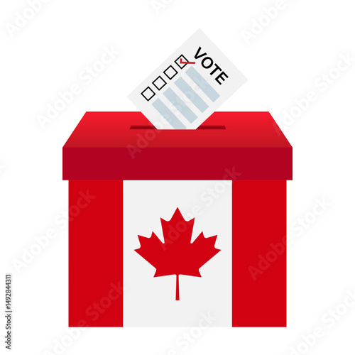 Election in the Canada. Election Concept. Vector Illustration.