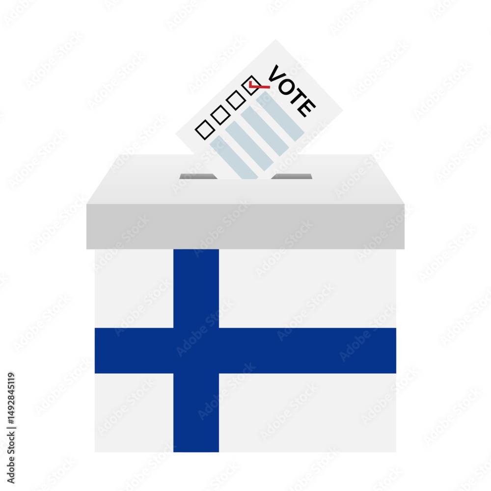 Fototapeta premium Election in the Finland. Election Concept. Vector Illustration.