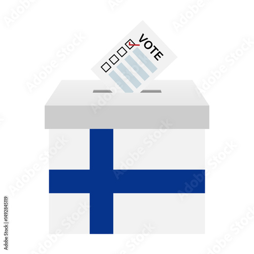 Election in the Finland. Election Concept. Vector Illustration.