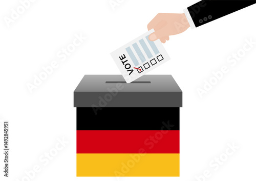 Election in the Germany. Election Concept. Vector Illustration.