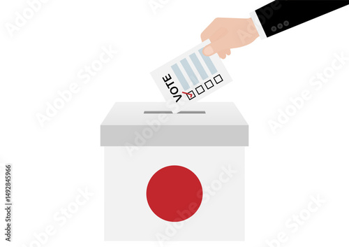 Election in the Japan. Election Concept. Vector Illustration.