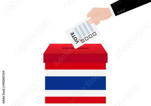 Election in the Thailand. Election Concept. Vector Illustration.