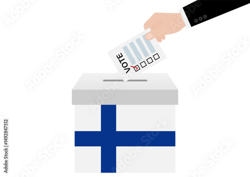 Election in the Finland. Election Concept. Vector Illustration.