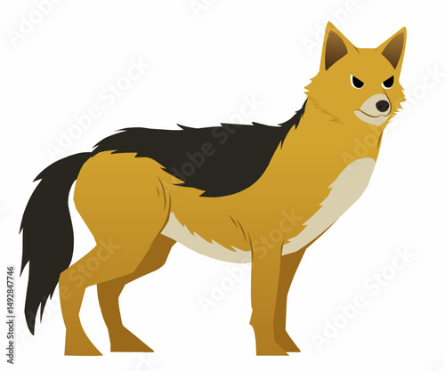Capturing the essence of the jackal agility and intelligence in a vector design.
