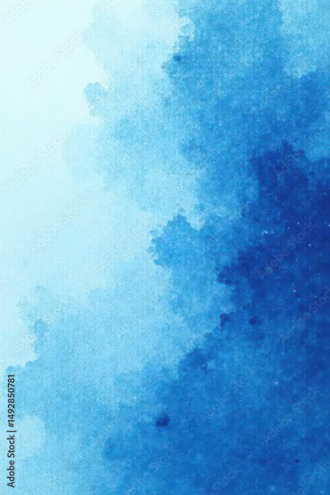 Obraz premium Soft blue watercolor wash, subtle stain splashes, harmonious blend , paint, tone, calm