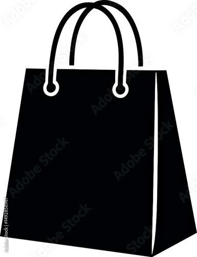 Shopping Bag vector black silhouette cricut print design