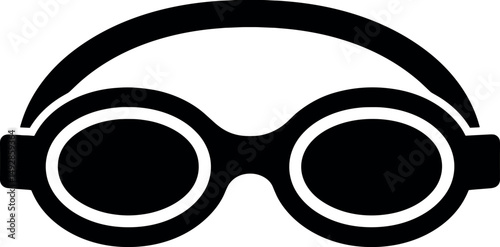 Diving Goggles vector black silhouette print design