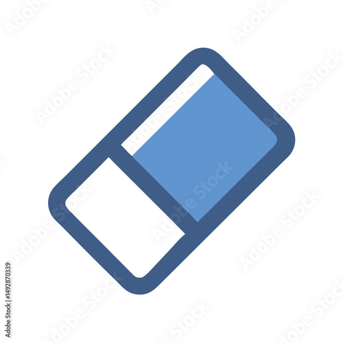 Eraser icon isolated on White Background, simple flat design