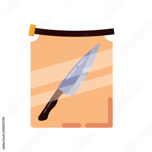 Evidence File with Knife Criminal evidence or murder case file