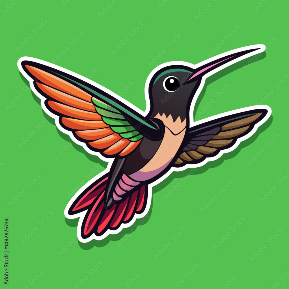 Obraz premium hummingbird and flower