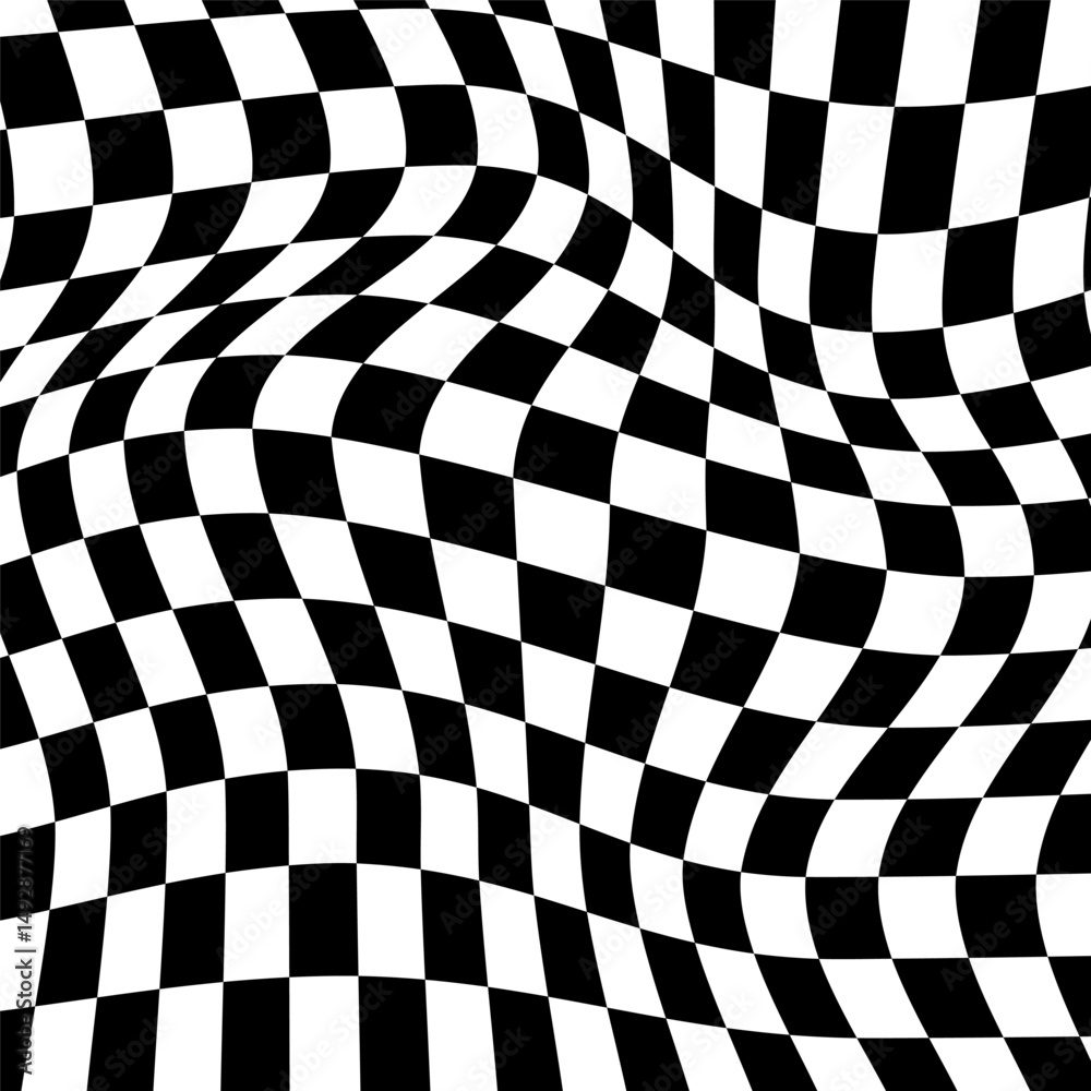 Fototapeta premium Black and white checkerboard pattern. Seamless vector pattern suitable for fashion, home wares and branding