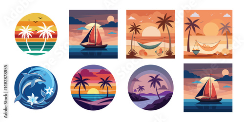 set of vector t-shirt design, bundle of 6 design