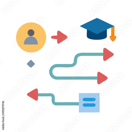 Visual representation of a personalized educational path to graduation
