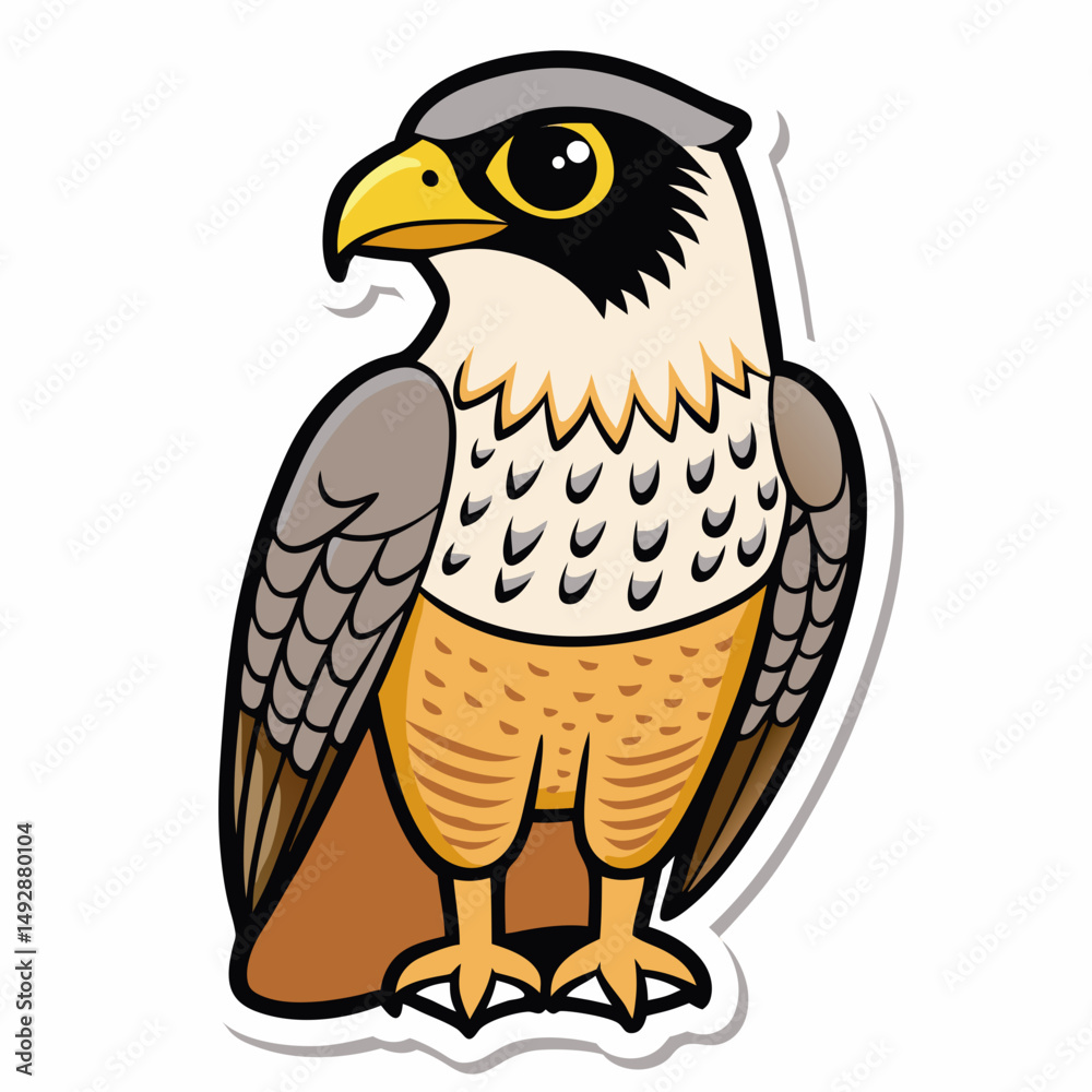 Fototapeta premium eagle cartoon isolated on white