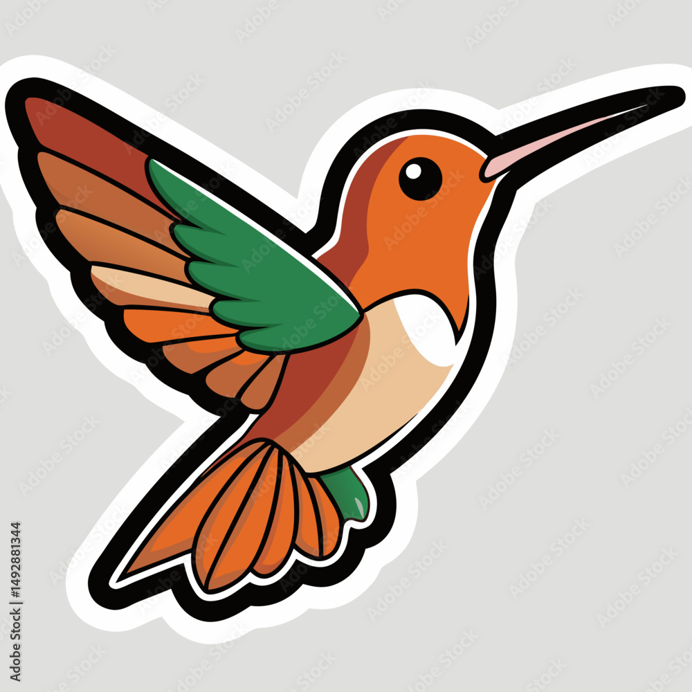 Obraz premium hummingbird and flower