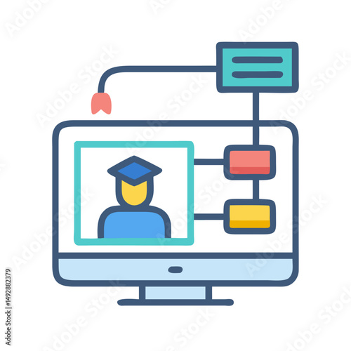 Online education platform showcasing learning paths for a student