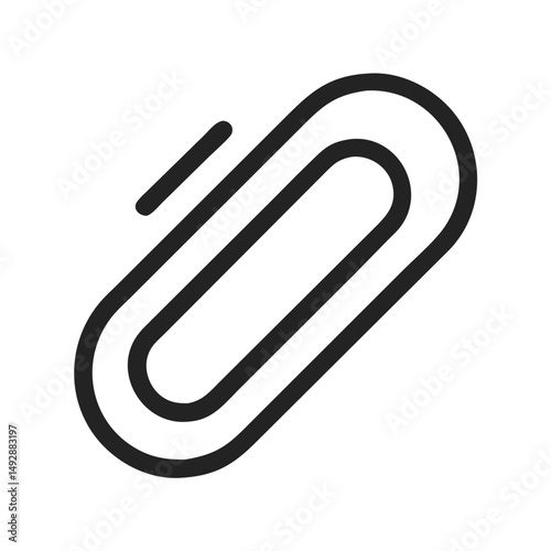 Paper clip vector graphic on a solid black backdrop
