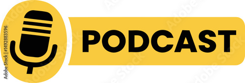 Podcast Graphic With Microphone Icon