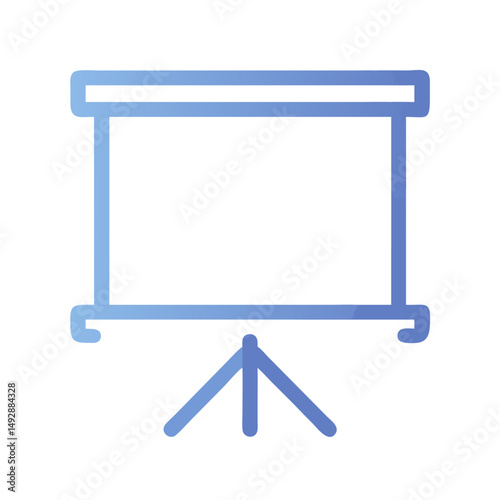 Blue presentation board on White Background for graphic use